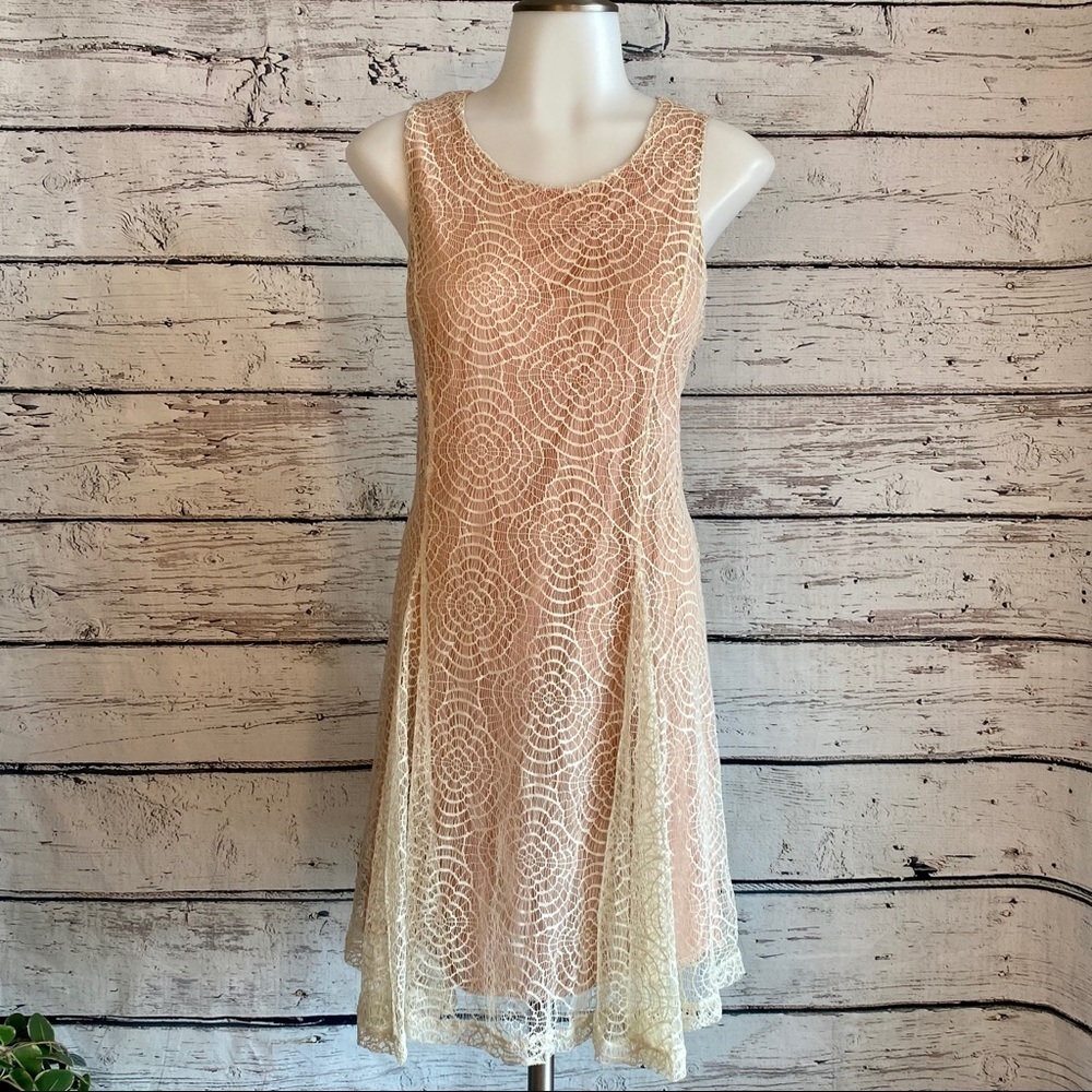 Alice Moon Lace Crew Neck Sheath Dress